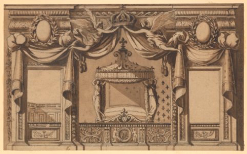 Elevation of a Royal Bedroom MET DP223365