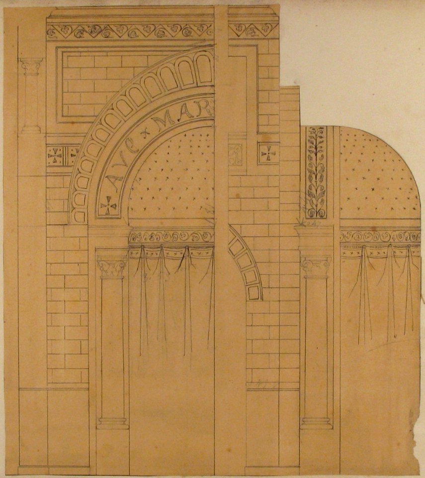 Elevation of a wall design, possibly for a chapel MET 67.827.198
