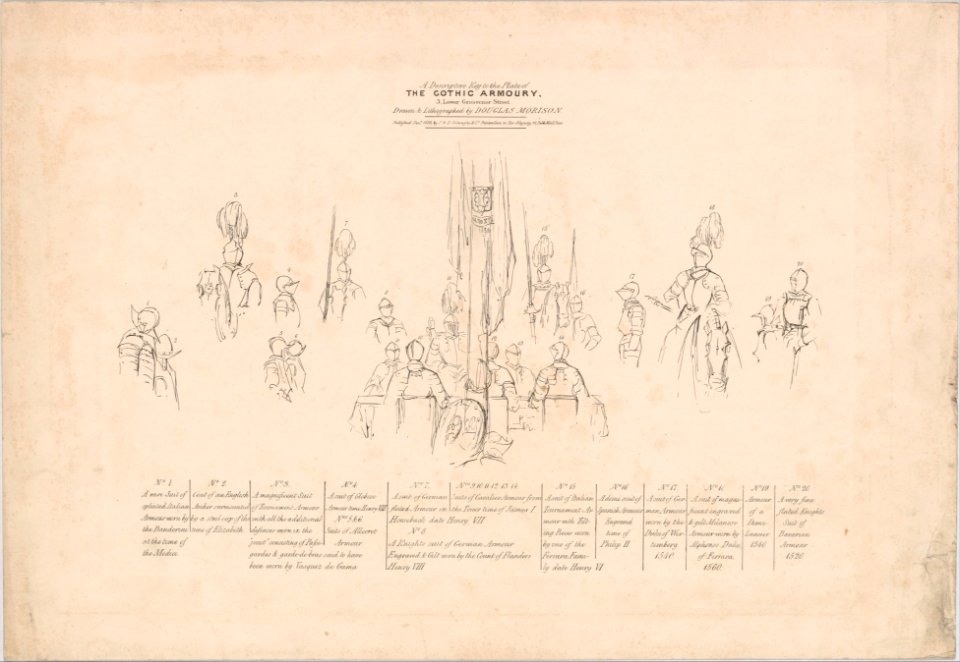 Descriptive Key to- The Gothic Armoury, 3 Grosvenor Street, London MET DP243046