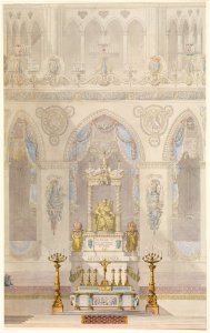 Elevation of Altar with Statue of Louis I, Reims Cathedral MET DP-282-001