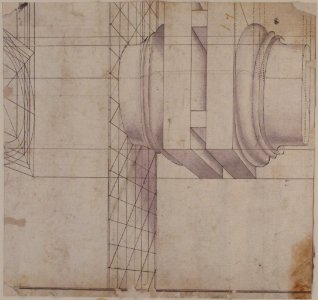 Design for a Stage Set- The Gallery of a Magnificent Palace Decorated with Mirrors. MET 1971.513.59 VERSO