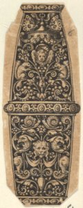 Design for a Sword or Dagger Handle with Putto-Head and Lion's-Head Masks MET DP837264
