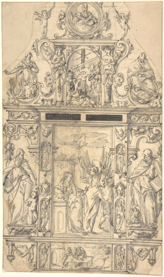 Design for a Tabernacle with the Annunciation MET DP803435