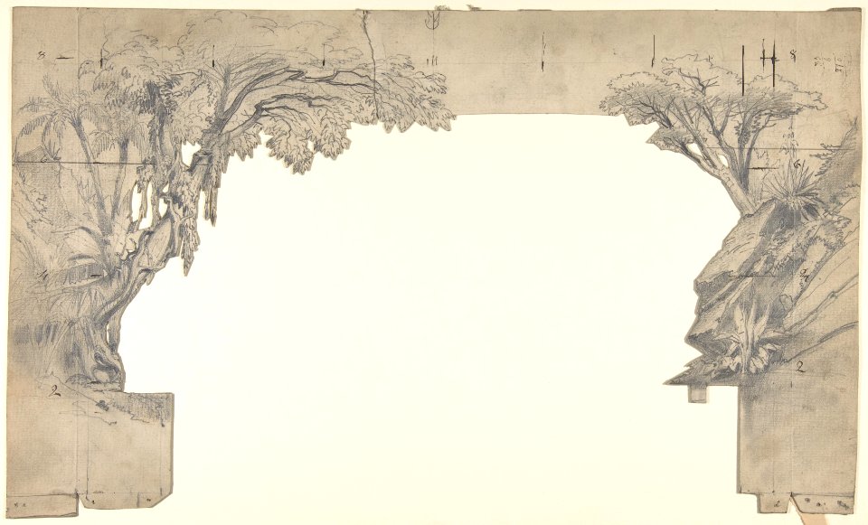 Design for a Stage Set at the Opéra, Paris MET DP809996