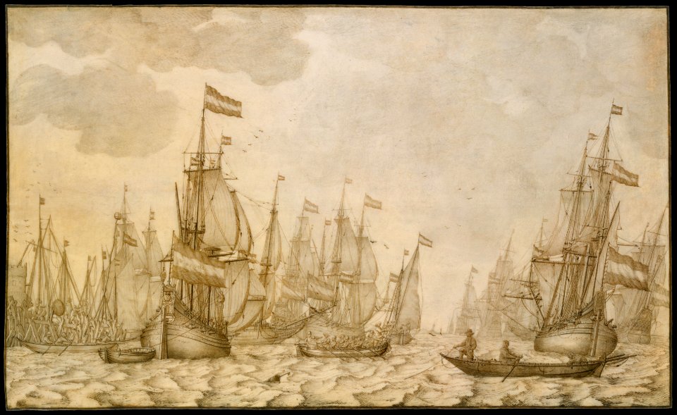 Dutch Ships on a Harbour MET DT4029