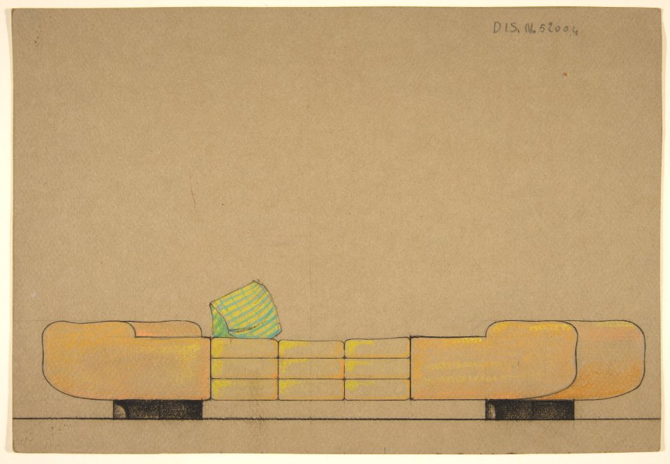 Elevation of a Daybed on Black Bases MET DP812166