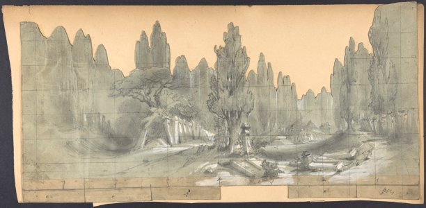 Design for a Stage Set at the Opéra, Paris MET DP809714