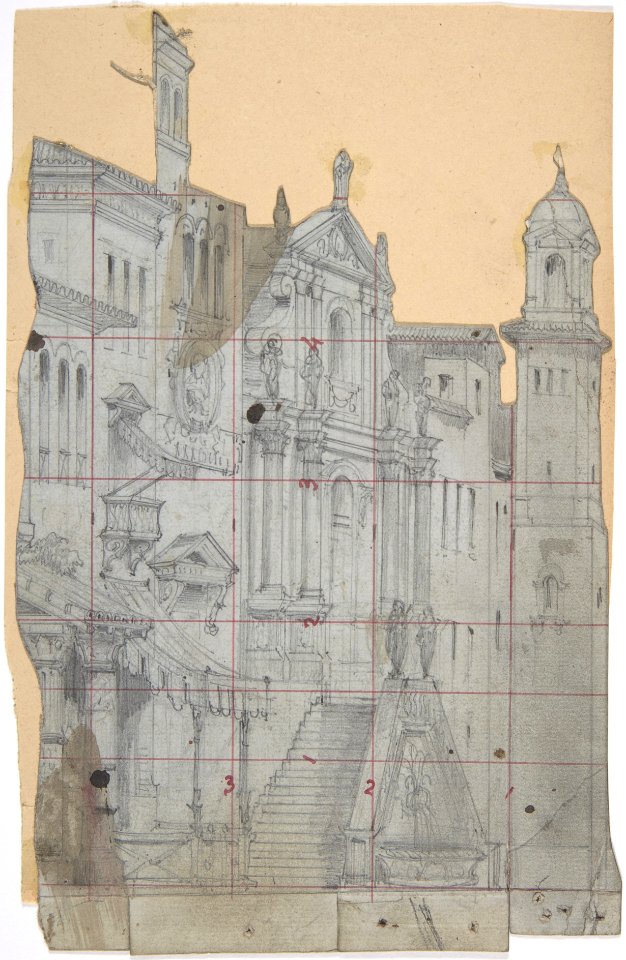 Design for a Stage Set at the Opéra, Paris MET DP809686