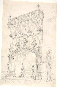 Design for a Tall Chimneypiece, Decorated with Vases MET DP806964