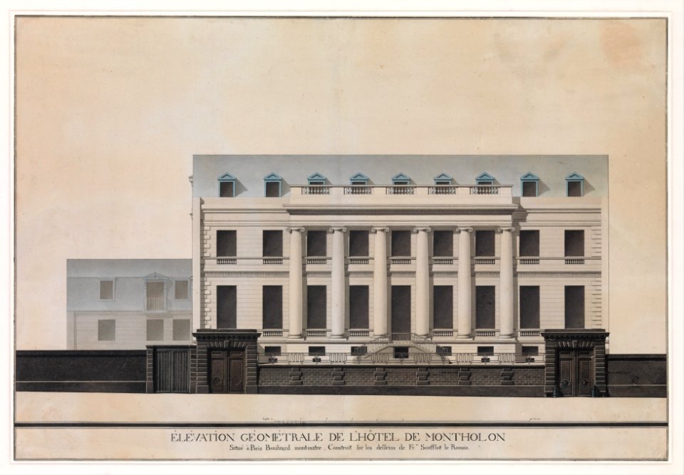 Elevation of the Facade of the Hôtel de Montholon, Paris MET DP339403