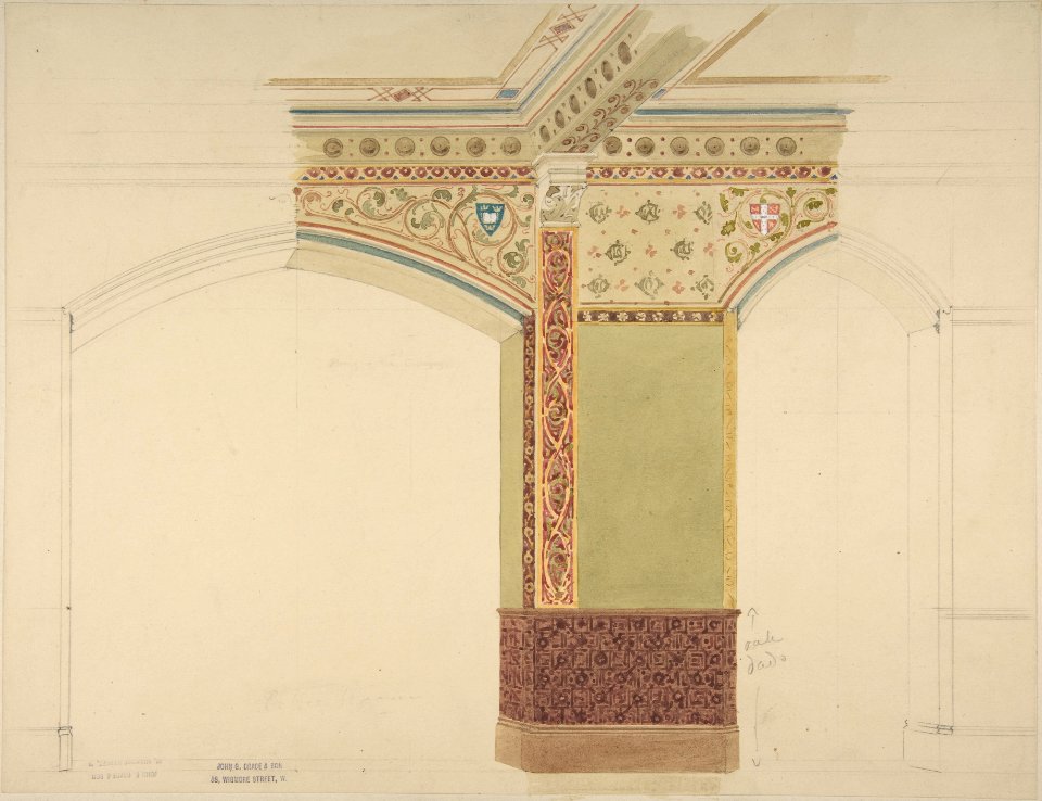 Elevation of Wall for a Coffee Room MET DP801065