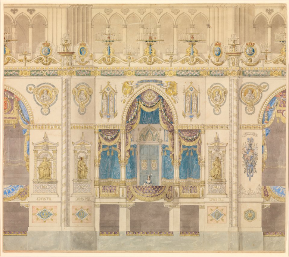 Elevation of the Royal Box for the Coronation of Louis XVIII, Reims Cathedral MET DP-285-001