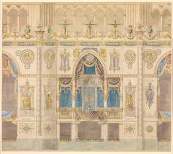 Elevation of the Royal Box for the Coronation of Louis XVIII, Reims Cathedral MET DP-285-001