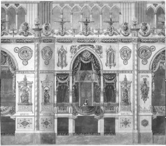 Elevation of the Royal Box for the Coronation of Louis XVIII, Reims Cathedral MET MM27790