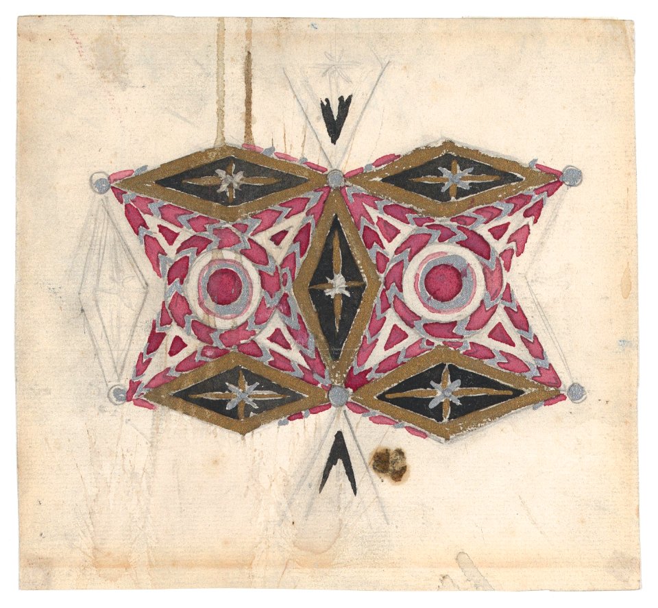 Design for a Textile Pattern, possibly for Costumes in the Ballet 'Le Dieu Bleu' (1912) MET DP858629