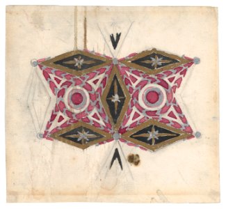Design for a Textile Pattern, possibly for Costumes in the Ballet 'Le Dieu Bleu' (1912) MET DP858629