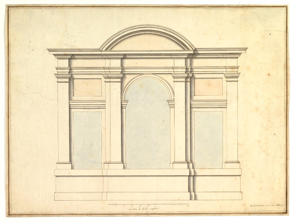 Elevation of Wall Decoration in the Villa Medici MET DP820591