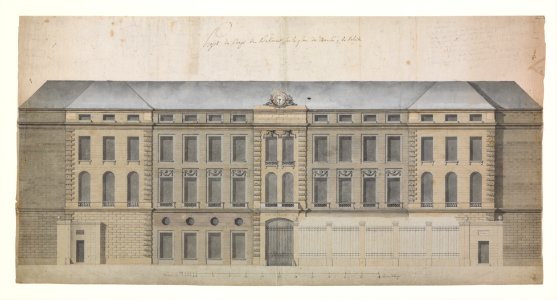 Elevation of the Façade of the Marché à la Volaille, Quai des Grands Augustins, Paris MET DP337824