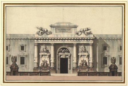 Elevation of the Entrance to an Arsenal MET DP818913