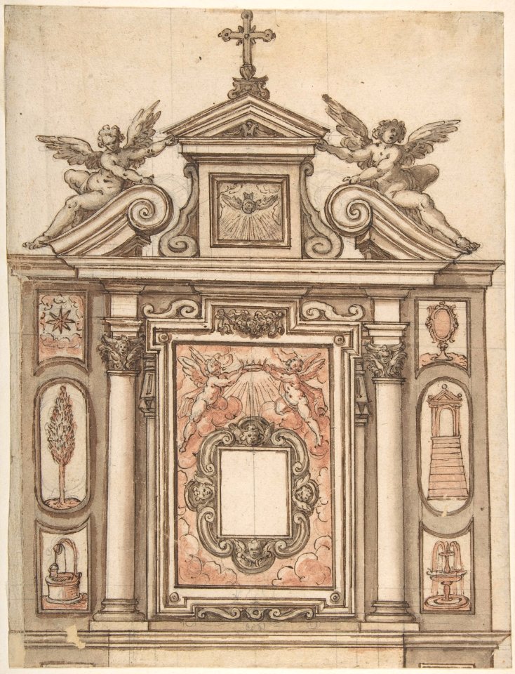 Design for a Tomb, with Ducal Crown at the Center MET DP803652