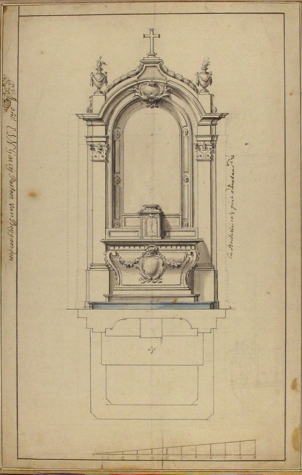 Design for an Altar, with Elevation and Ground Plan MET 1973.523