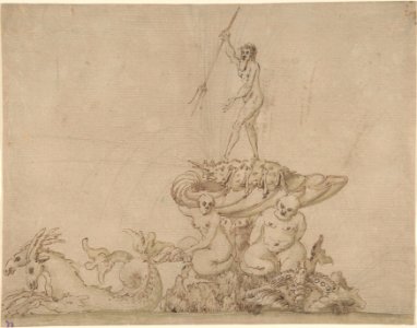 Fountain with Neptune and Sea Creatures MET DP802613