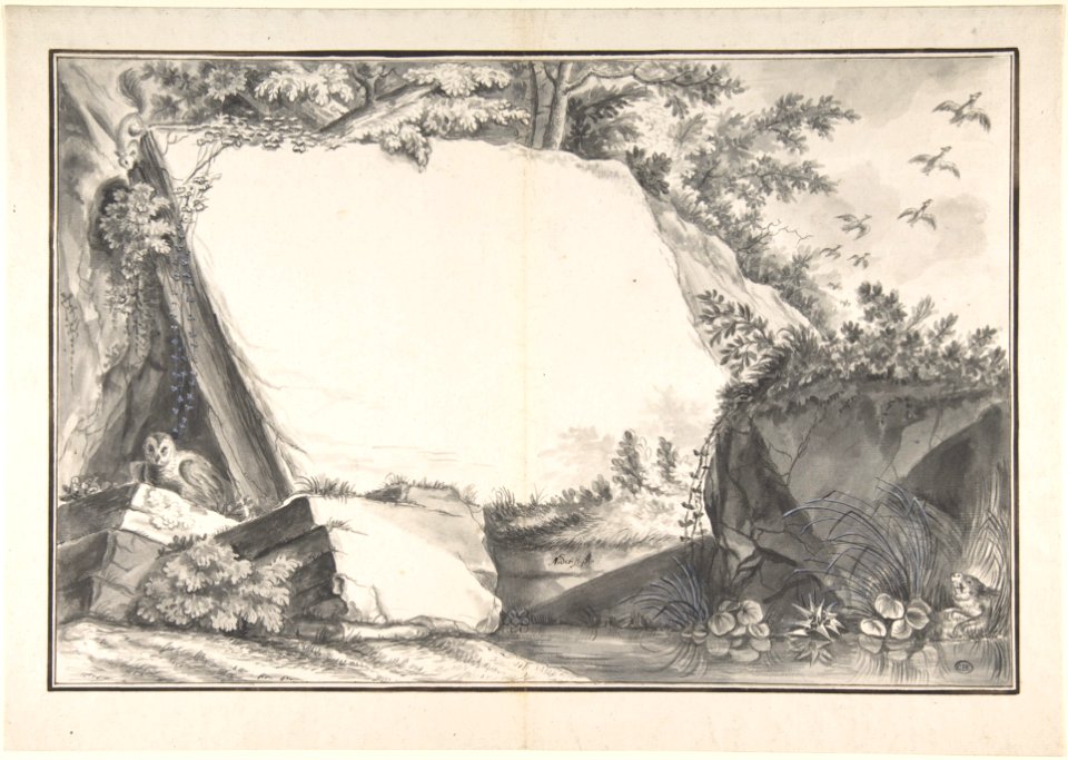 Design for a Title Page(?)- Rocks and Animals MET DP804361