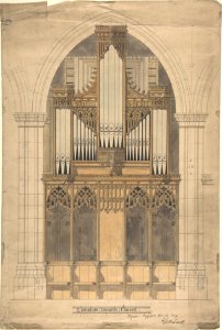 Elevation towards Chancel, Organ, Coggeshall Church, Essex (Church of St. Peter-ad-Vincula) MET DP805682