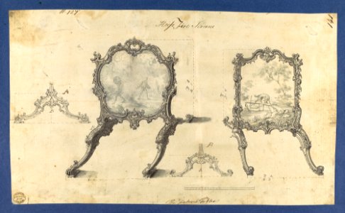 Fire Screens, in Chippendale Drawings, Vol. I MET DP104153