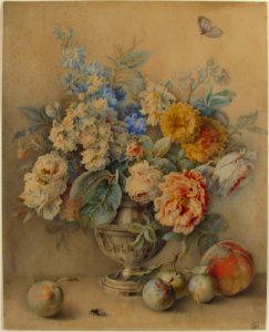Flowers in a Silver Caster, Fruit in the Foreground MET 41.190.119