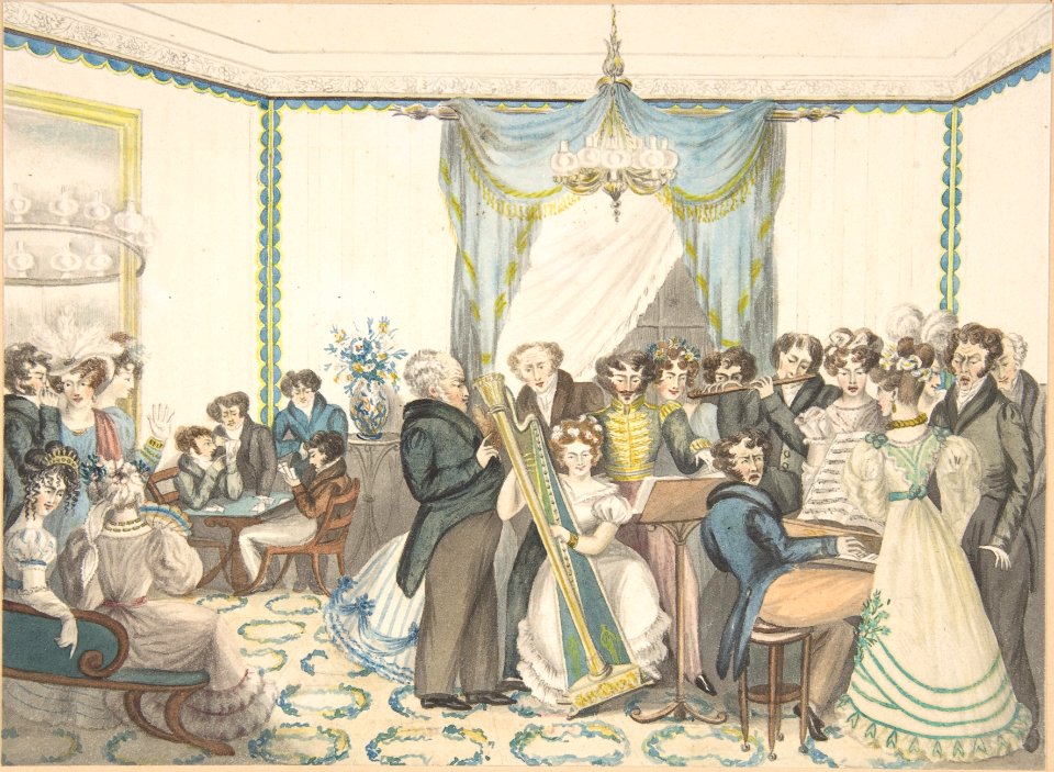 Fashionable Figures Seated in an Interior MET DP806206