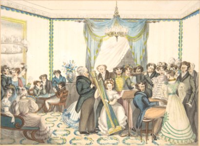 Fashionable Figures Seated in an Interior MET DP806206
