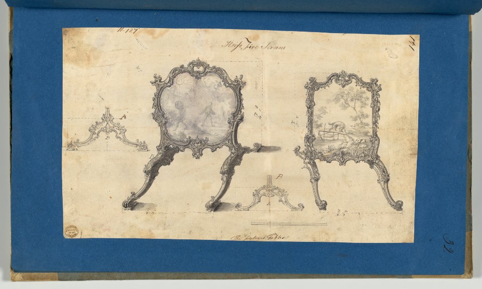 Fire Screens, in Chippendale Drawings, Vol. I MET DP-14278-027