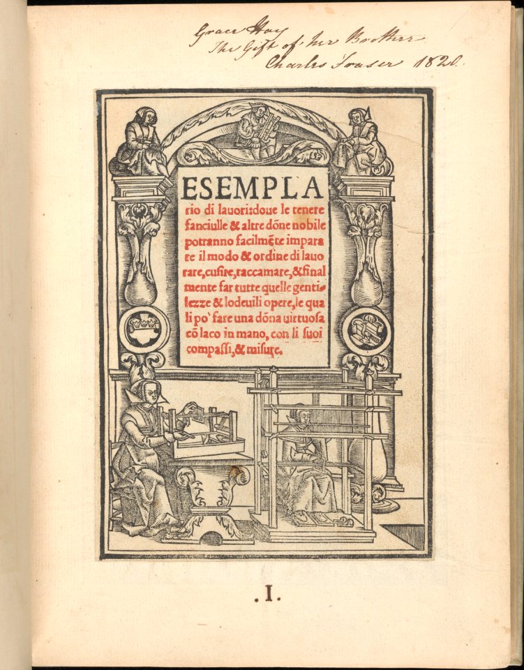 Esemplario di lavori, title page MET DP364457