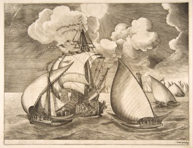 Fleet of Galleys Escorted by a Caravel from The Sailing Vessels MET DP818247
