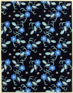Fabric Design with Blue Flowers MET 1984.1176.6