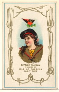 Estelle Clayton in Colors of the Isle of Purbeck Yacht Club, from the Yacht Colors of the World series (N140) issued by Duke Sons & Co. to promote Honest Long Cut Tobacco MET DP865774