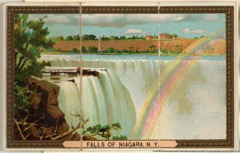 Falls of Niagara, New York, from the Rulers, Flags, and Coats of Arms series (N126-2) issued by W. Duke, Sons & Co. MET DPB873863
