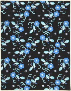 Fabric Design with Blue Flowers MET DP807946
