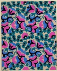 Fabric Design with Sweet Pea Flowers and Vines MET 1984.1176.5