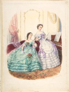 Fashion Study- Two Women in Evening Dress MET DP808386