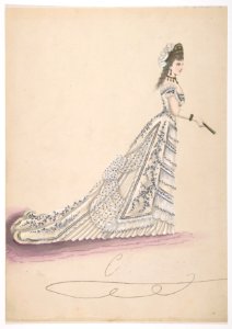 Fashion Study- Woman in a White Floral Dress MET DP809410