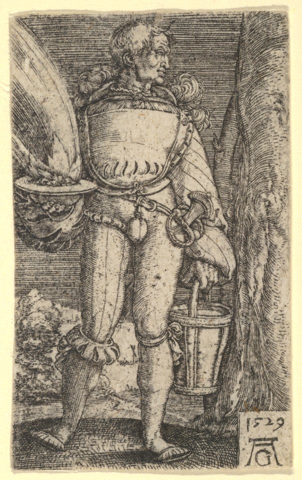 Foot-Soldier with Fire-Pan and Bucket MET DP836723