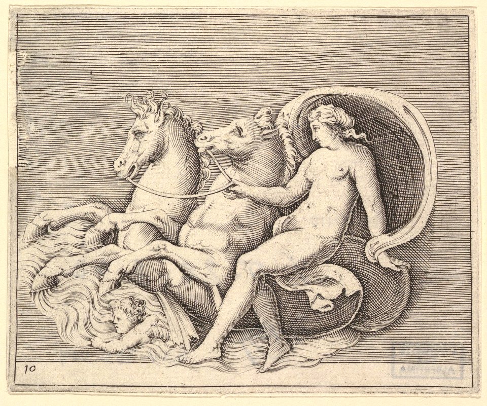Female Nude with Two Seahorses MET DP819666