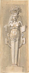 Female Term encased by a Strapwork Panel MET DP808488