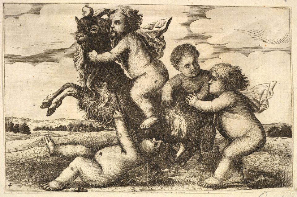 Four small boys and a goat (copy) MET DP823146
