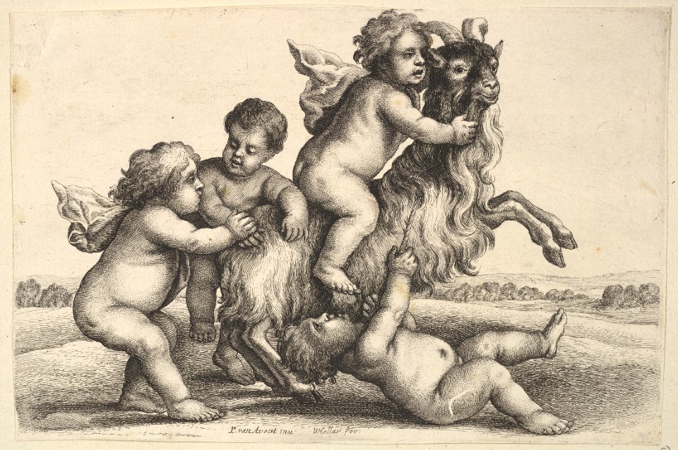 Four small boys and a goat MET DP823145