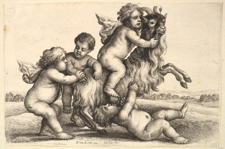 Four small boys and a goat MET DP823145