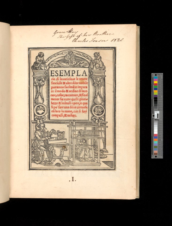 Esemplario di lavori, title page MET DP362309