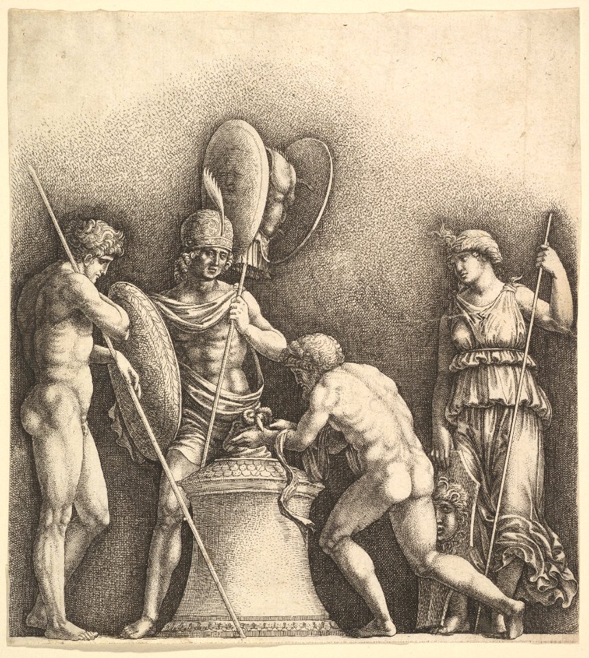 Four classical figures (pagan sacrifice) MET DP823158